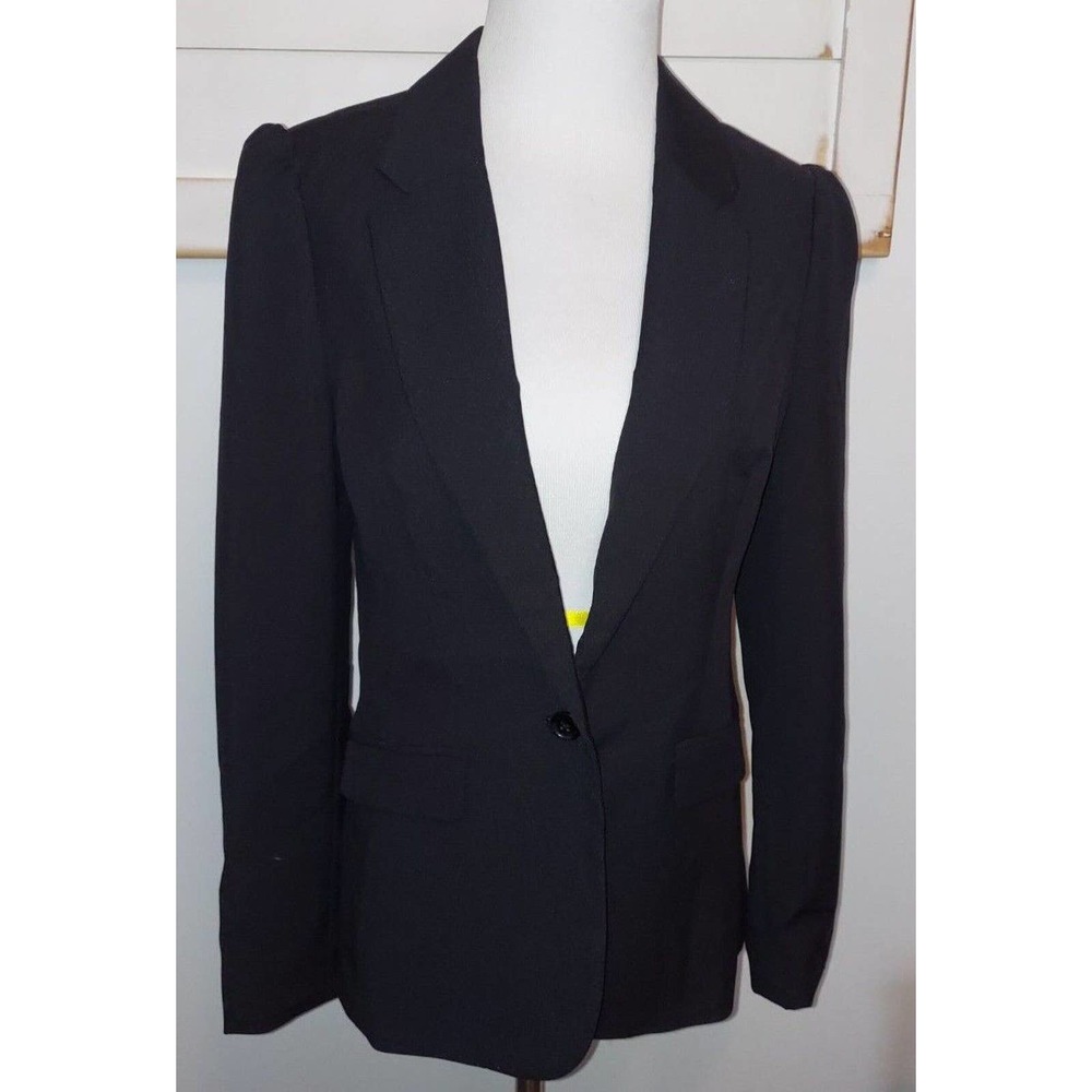 Women's Size 2 Black Long Sleeve Blazer Cato Lined One Button Closure NWT